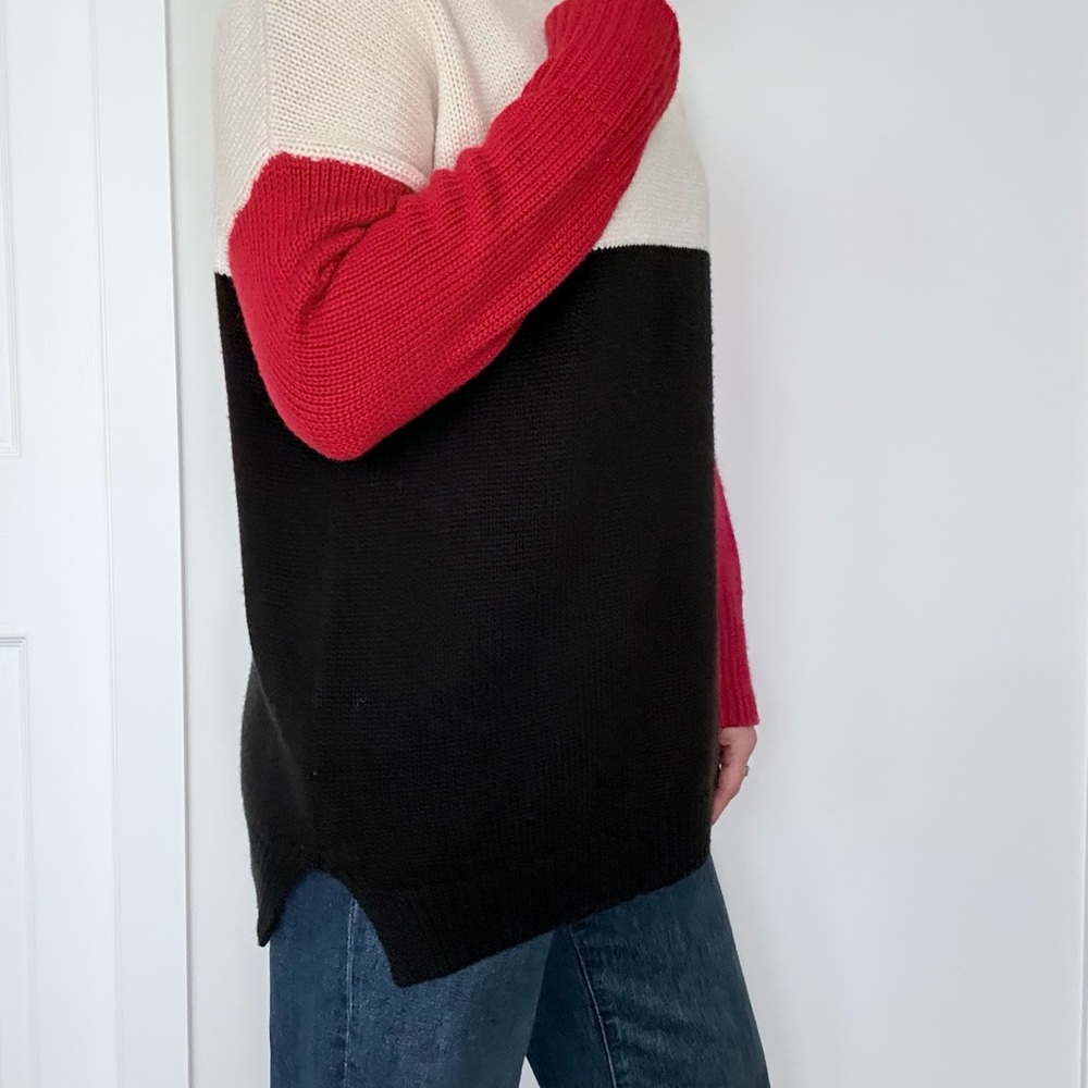525 America Red, Black, and Cream Turtleneck Sweater - Picture 2 of 6